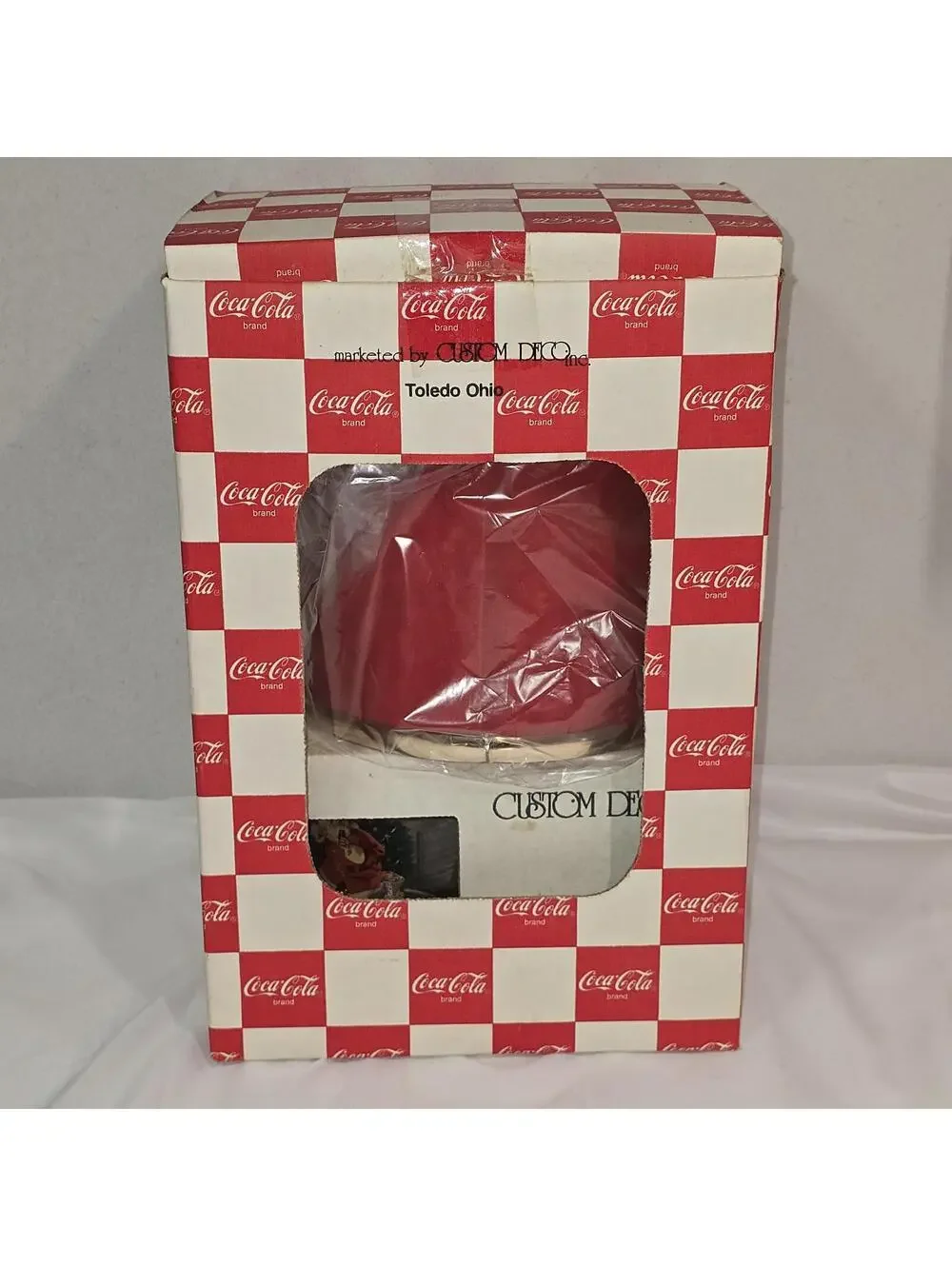 Vintage 1993 Coca Cola Christmas 5 Pc Entertainment Set Ice Bucket Glasses NIB